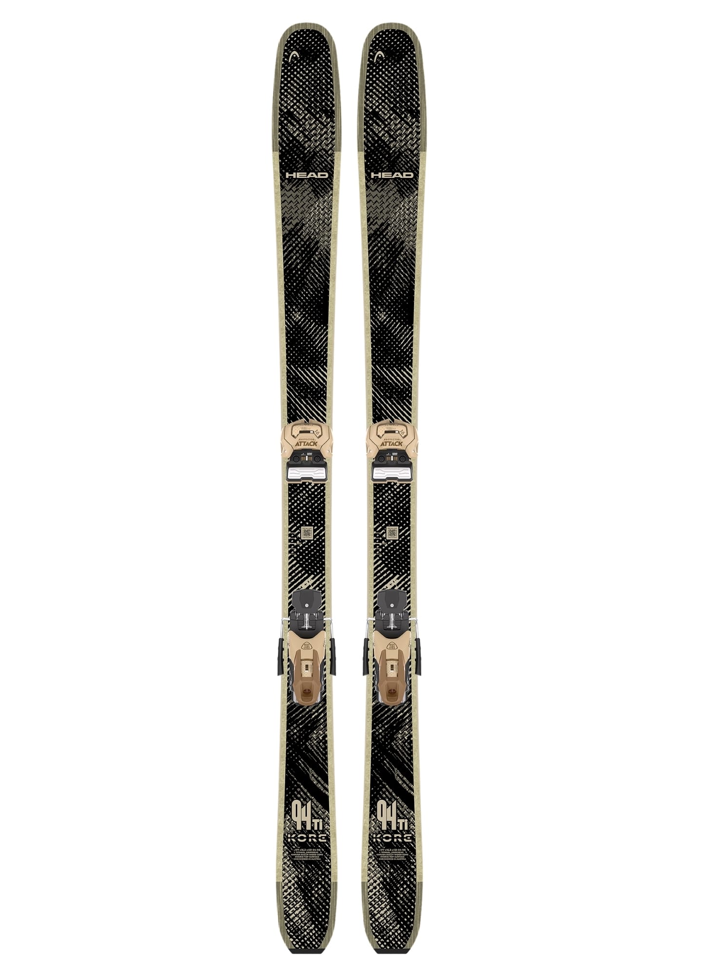 Head KORE 94 Ti 26/27 Freeride Ski + Attack 14